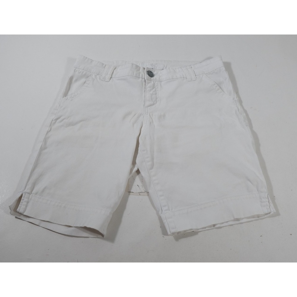 KUT From The Kloth Shorts Womens 14 White Bermuda Stretch Denim Casual Summer